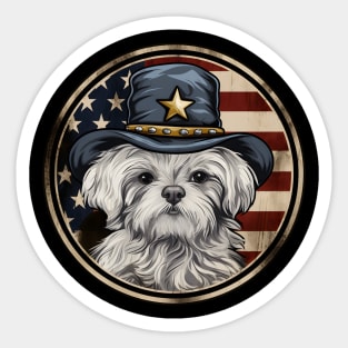 Patriotic Maltese Sticker